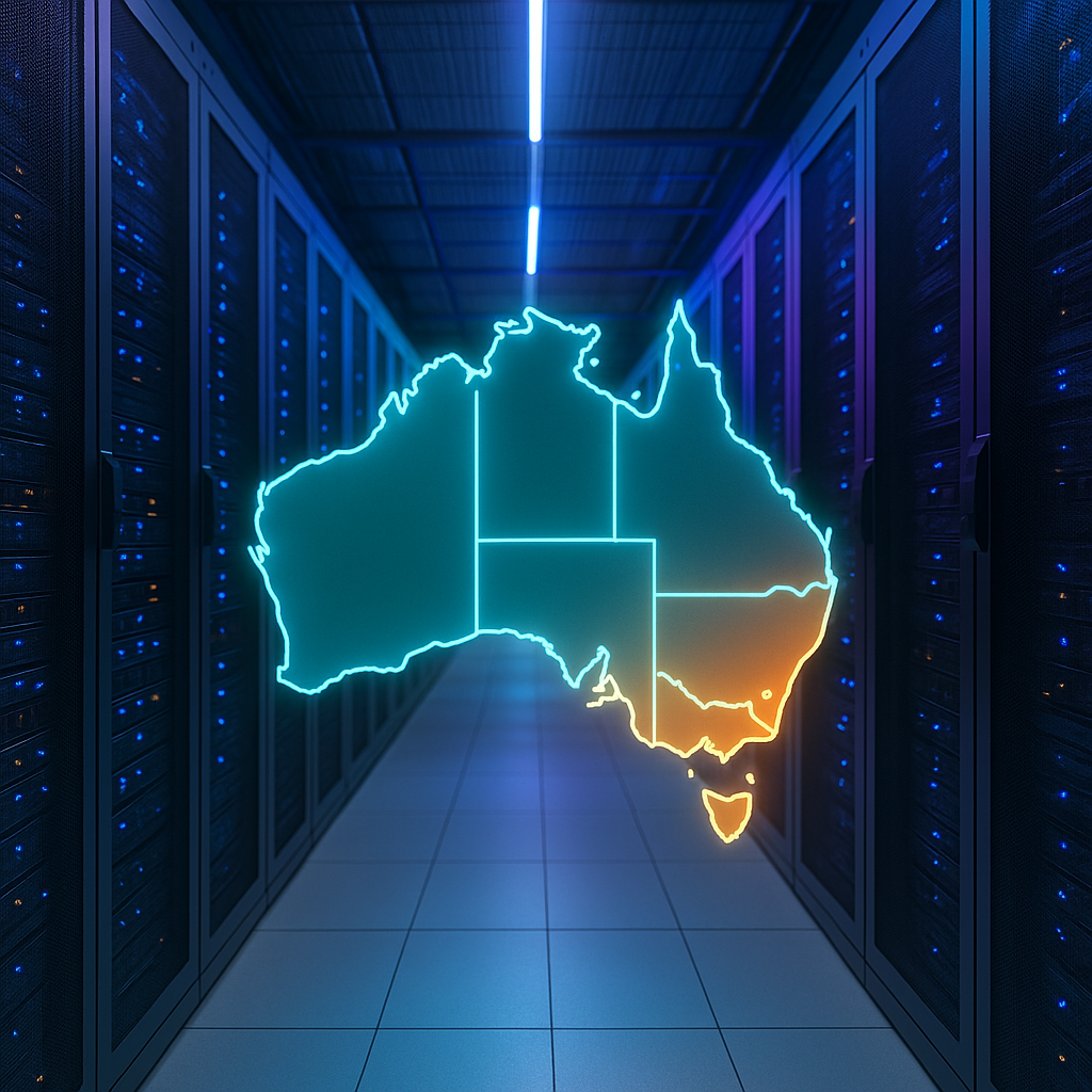 Onshore GPU servers in an Australian data centre powering sovereign AI.